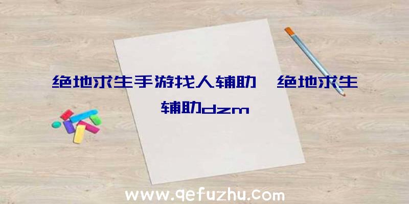 绝地求生手游找人辅助、绝地求生辅助dzm