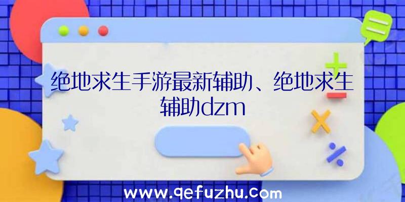 绝地求生手游最新辅助、绝地求生辅助dzm