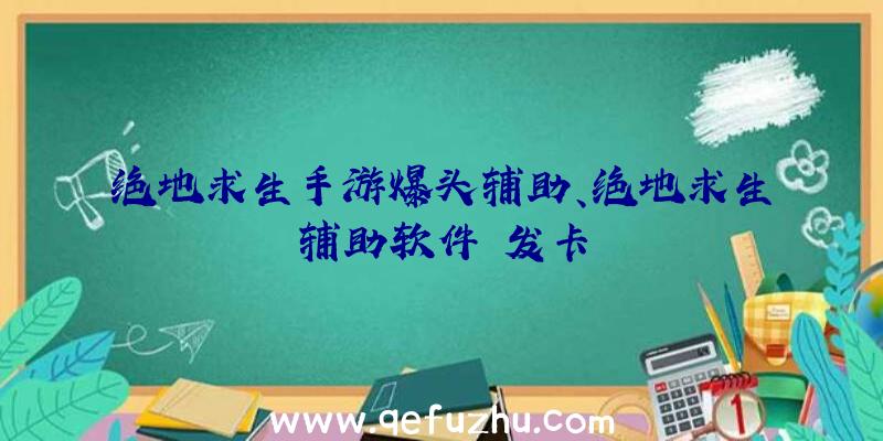 绝地求生手游爆头辅助、绝地求生辅助软件