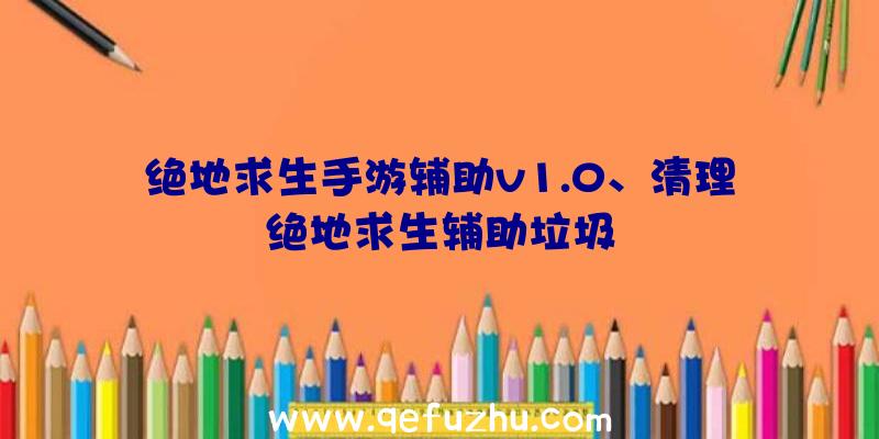 绝地求生手游辅助v1.0、清理绝地求生辅助垃圾