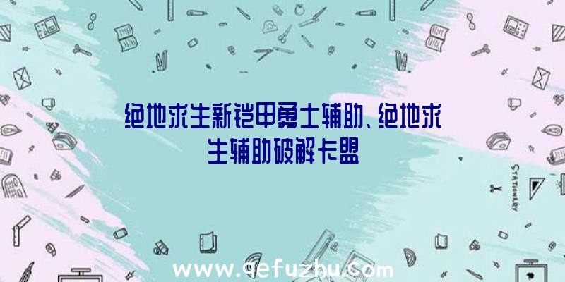 绝地求生新铠甲勇士辅助、绝地求生辅助破解卡盟