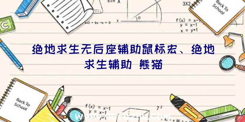 绝地求生无后座辅助鼠标宏、绝地求生辅助