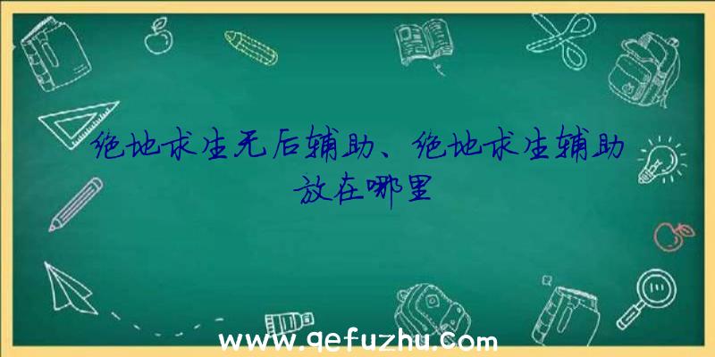 绝地求生无后辅助、绝地求生辅助