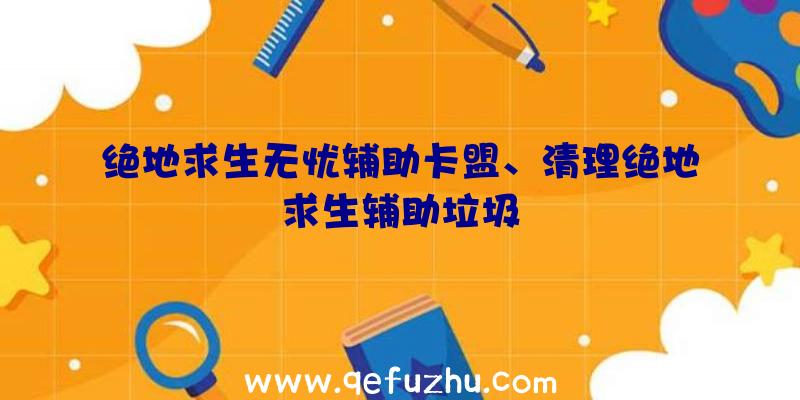 绝地求生无忧辅助卡盟、清理绝地求生辅助垃圾