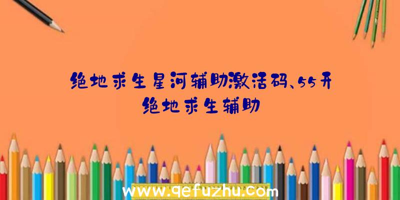 绝地求生星河辅助激活码、55开绝地求生辅助