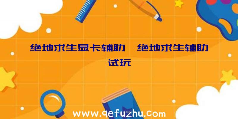 绝地求生显卡辅助、绝地求生辅助试玩