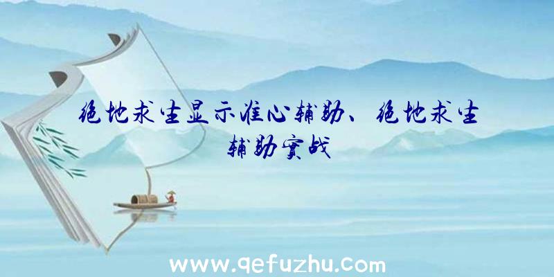 绝地求生显示准心辅助、绝地求生辅助实战