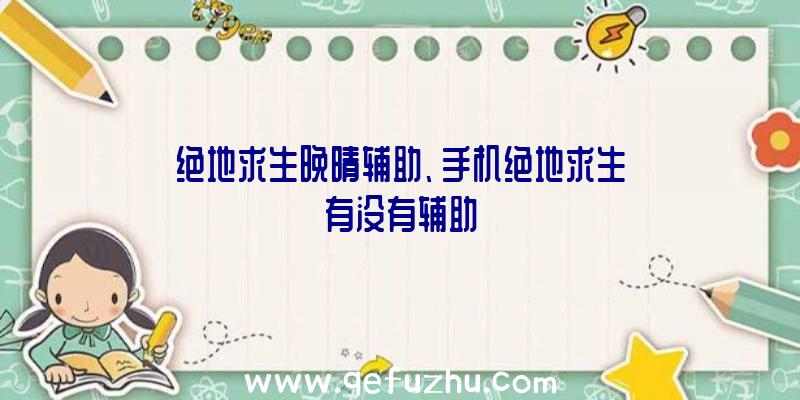 绝地求生晚晴辅助、手机绝地求生有没有辅助