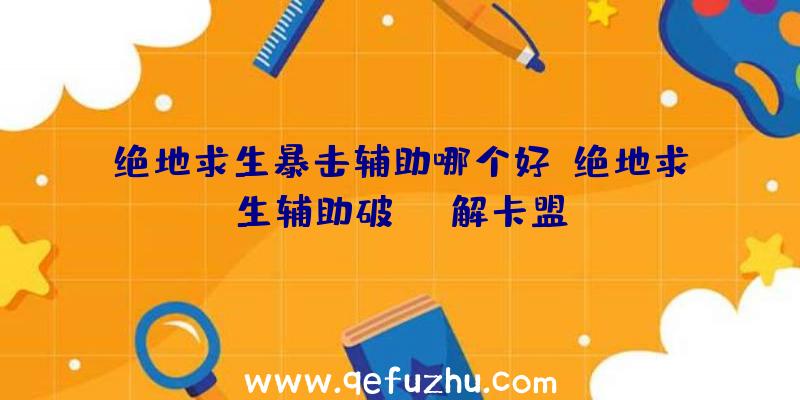 绝地求生暴击辅助哪个好、绝地求生辅助破解卡盟