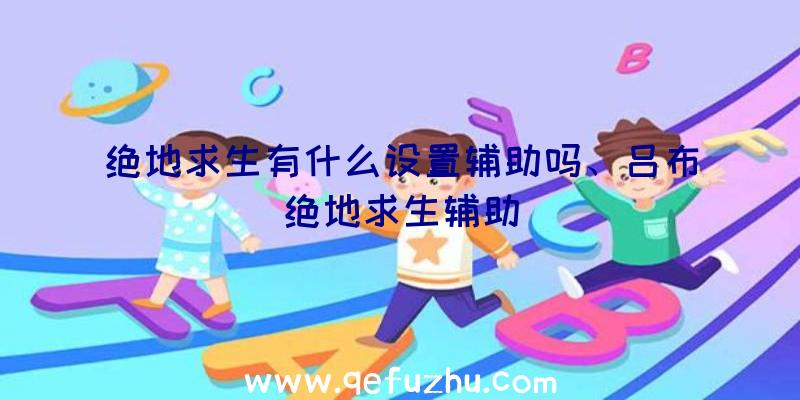 绝地求生有什么设置辅助吗、吕布绝地求生辅助