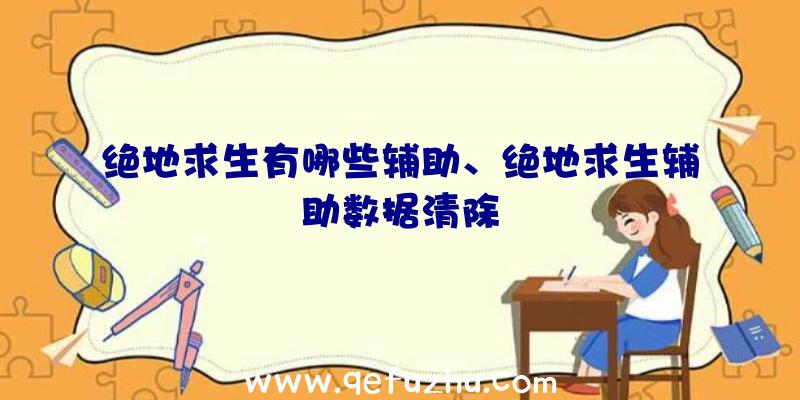 绝地求生有哪些辅助、绝地求生辅助数据清除