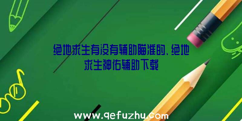 绝地求生有没有辅助瞄准的、绝地求生神佑辅助下载