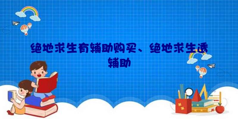 绝地求生有辅助购买、绝地求生透辅助