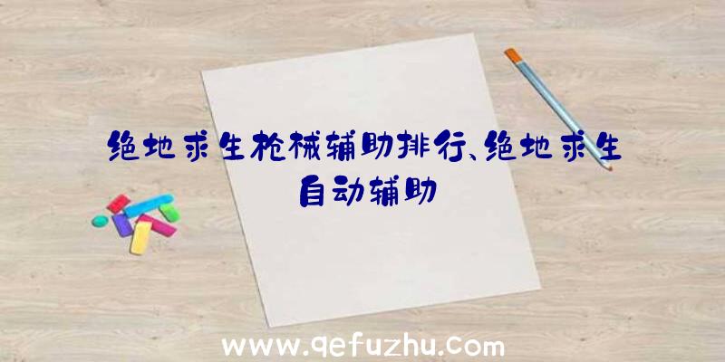 绝地求生枪械辅助排行、绝地求生自动辅助