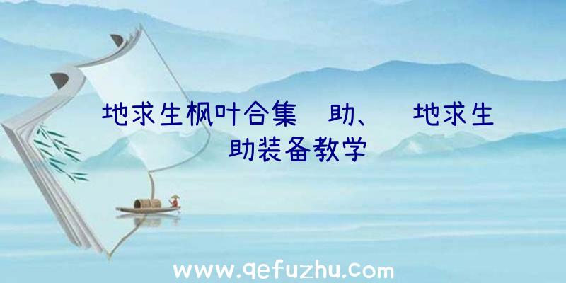 绝地求生枫叶合集辅助、绝地求生辅助装备教学