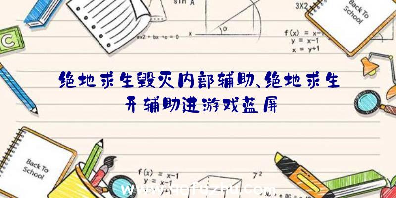 绝地求生毁灭内部辅助、绝地求生开辅助进游戏蓝屏