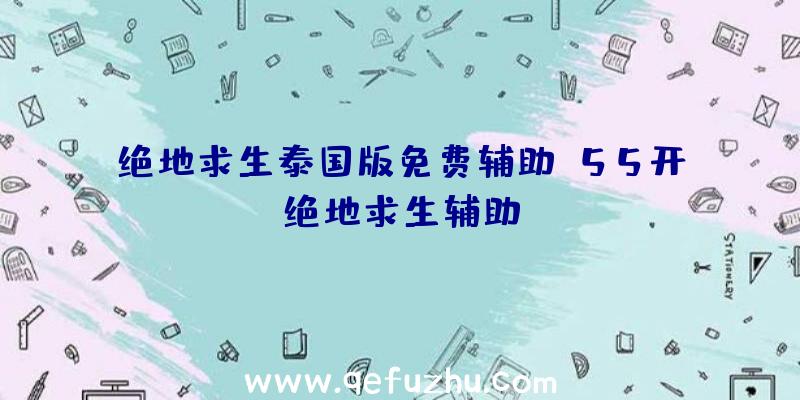 绝地求生泰国版免费辅助、55开绝地求生辅助