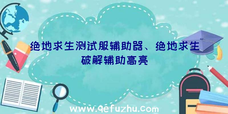 绝地求生测试服辅助器、绝地求生破解辅助高亮