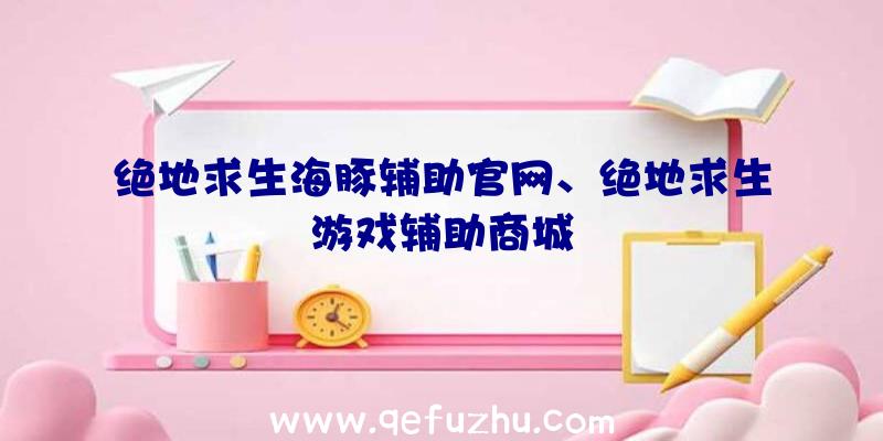 绝地求生海豚辅助官网、绝地求生游戏辅助商城