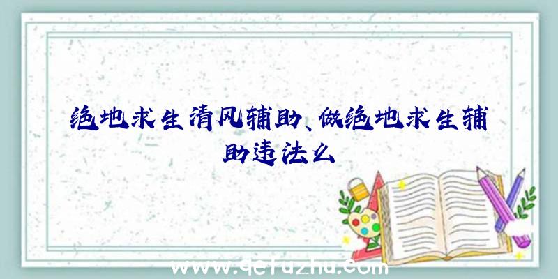 绝地求生清风辅助、做绝地求生辅助违法么