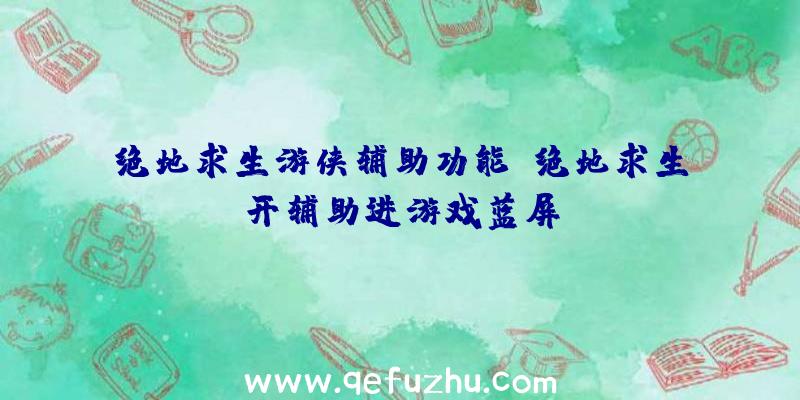 绝地求生游侠辅助功能、绝地求生开辅助进游戏蓝屏