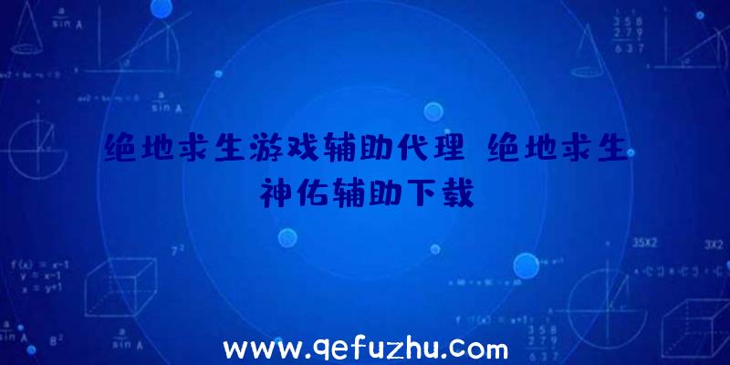 绝地求生游戏辅助代理、绝地求生神佑辅助下载