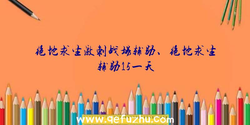 绝地求生激刺战场辅助、绝地求生辅助15一天