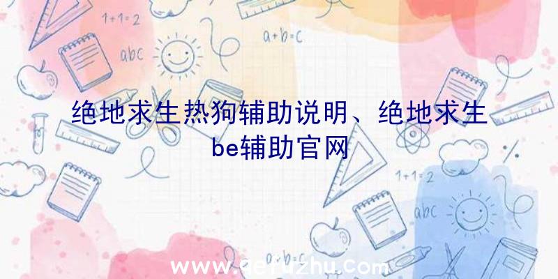 绝地求生热狗辅助说明、绝地求生be辅助官网