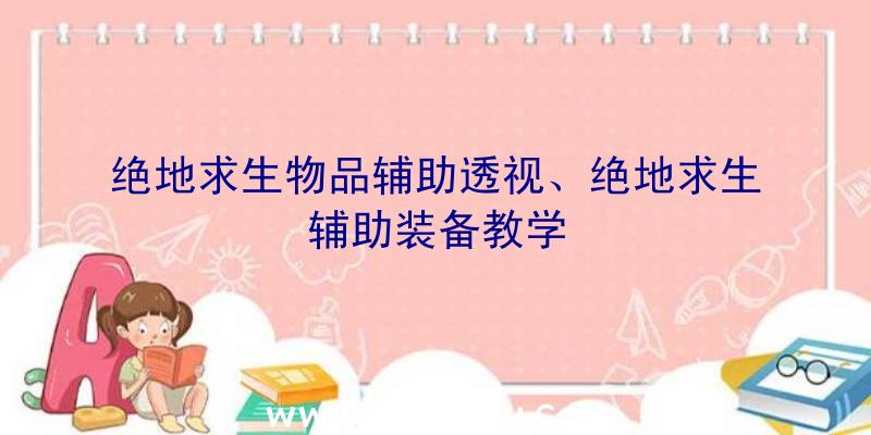 绝地求生物品辅助透视、绝地求生辅助装备教学