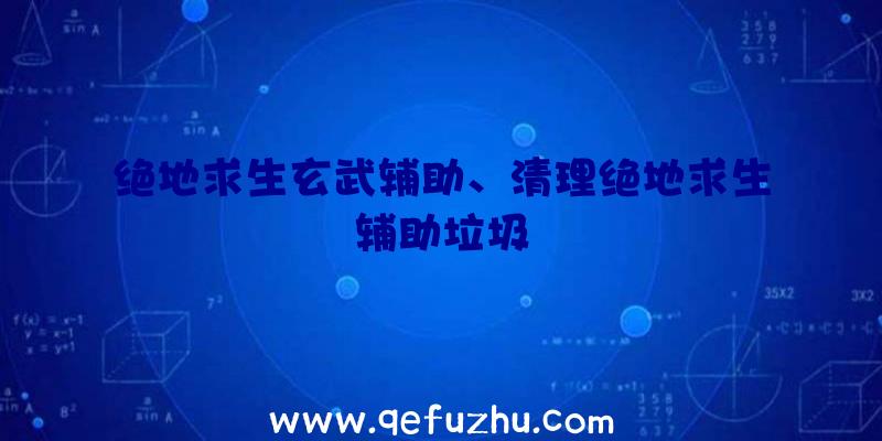 绝地求生玄武辅助、清理绝地求生辅助垃圾