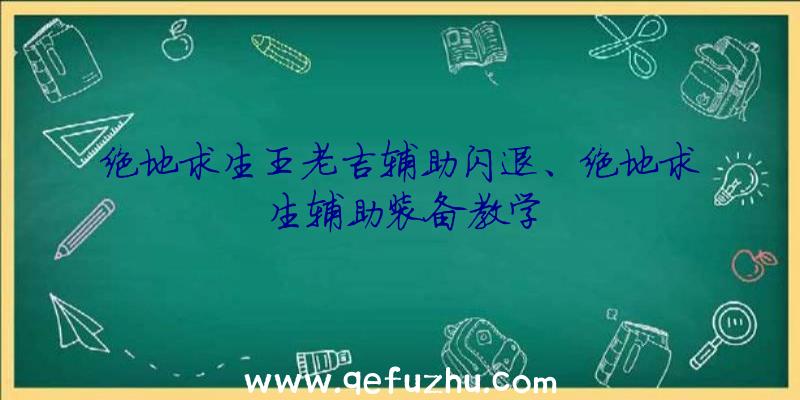 绝地求生王老吉辅助闪退、绝地求生辅助装备教学