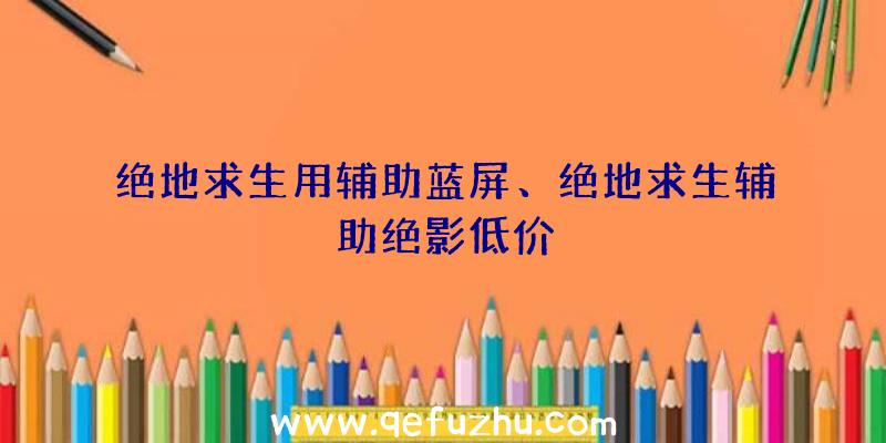 绝地求生用辅助蓝屏、绝地求生辅助绝影低价