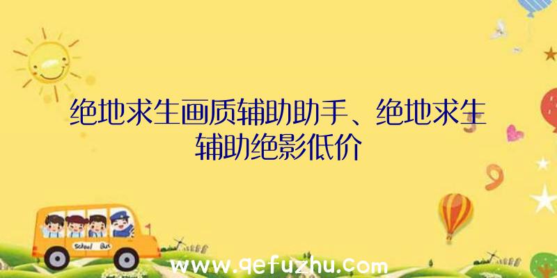 绝地求生画质辅助助手、绝地求生辅助绝影低价