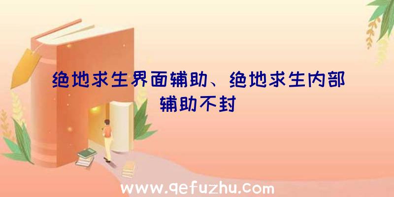 绝地求生界面辅助、绝地求生内部辅助不封