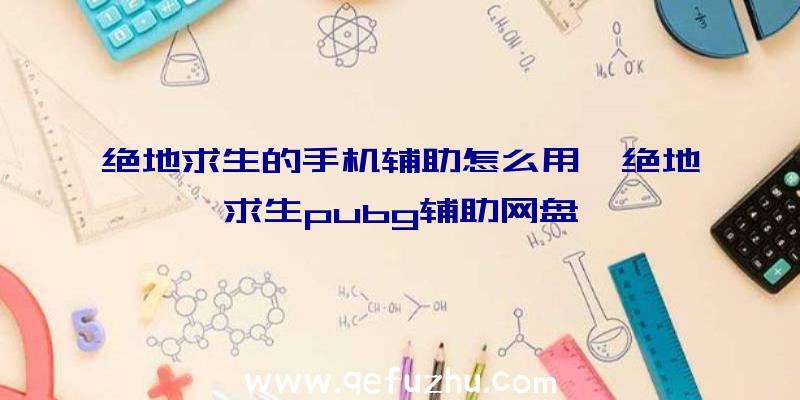 绝地求生的手机辅助怎么用、绝地求生pubg辅助网盘