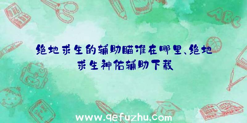 绝地求生的辅助瞄准在哪里、绝地求生神佑辅助下载