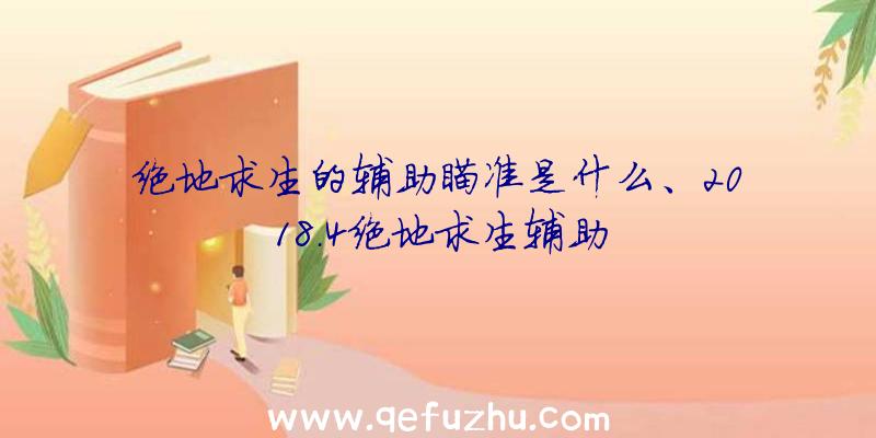 绝地求生的辅助瞄准是什么、2018.4绝地求生辅助