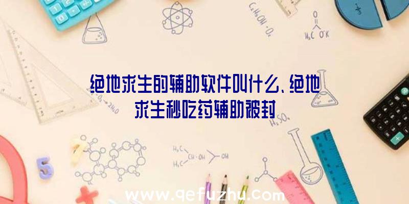 绝地求生的辅助软件叫什么、绝地求生秒吃药辅助被封