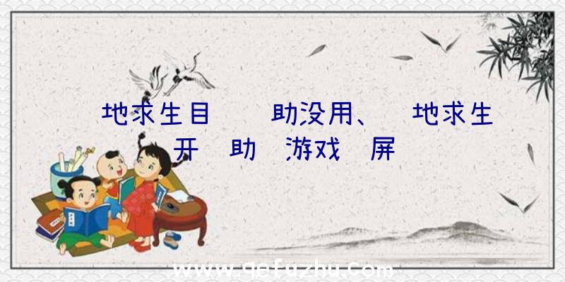 绝地求生目镜辅助没用、绝地求生开辅助进游戏蓝屏