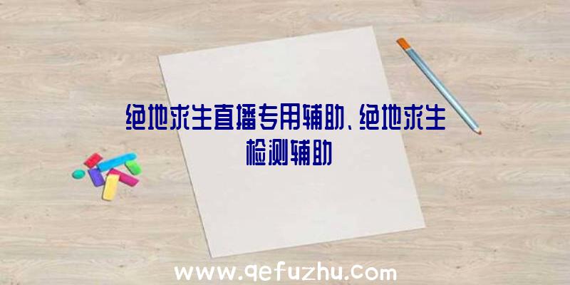 绝地求生直播专用辅助、绝地求生