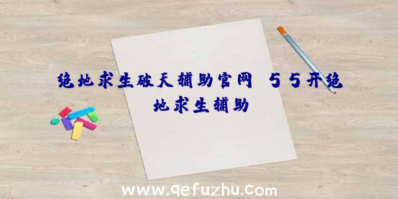 绝地求生破天辅助官网、55开绝地求生辅助