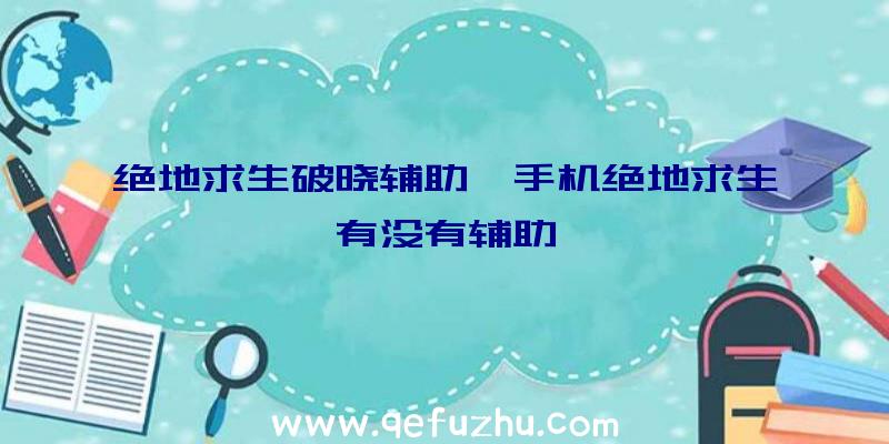 绝地求生破晓辅助、手机绝地求生有没有辅助