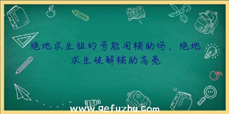 绝地求生租的号能用辅助吗、绝地求生破解辅助高亮