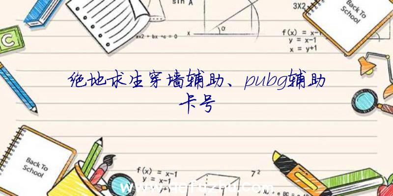 绝地求生穿墙辅助、pubg辅助卡号