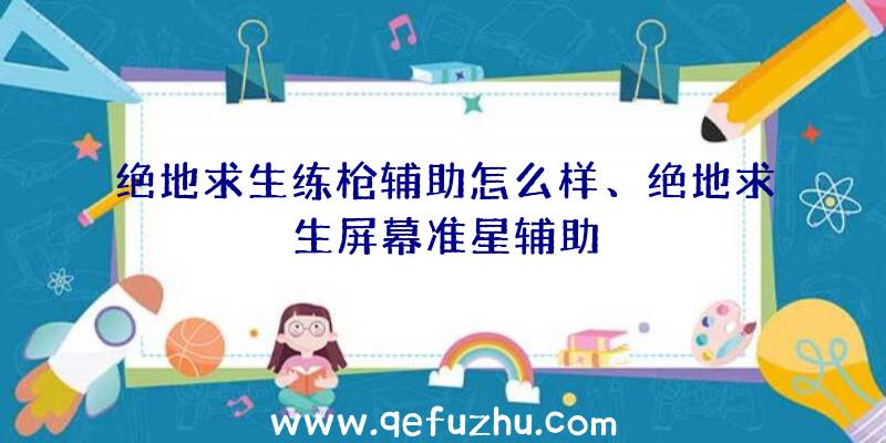 绝地求生练枪辅助怎么样、绝地求生屏幕准星辅助