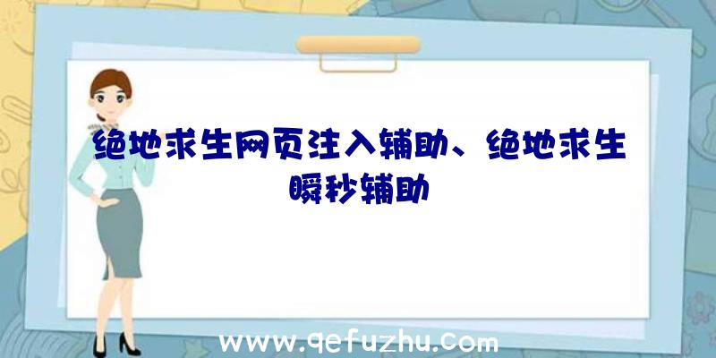 绝地求生网页注入辅助、绝地求生瞬秒辅助