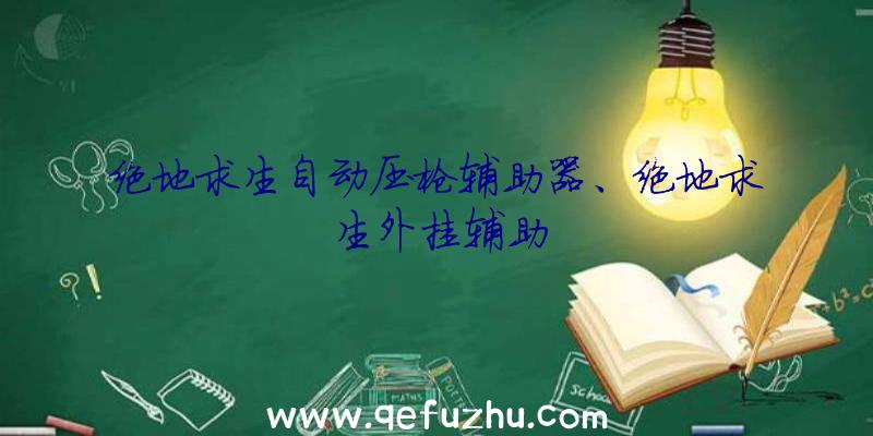 绝地求生自动压枪辅助器、绝地求生外挂辅助