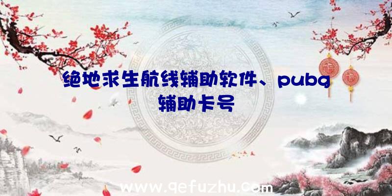 绝地求生航线辅助软件、pubg辅助卡号