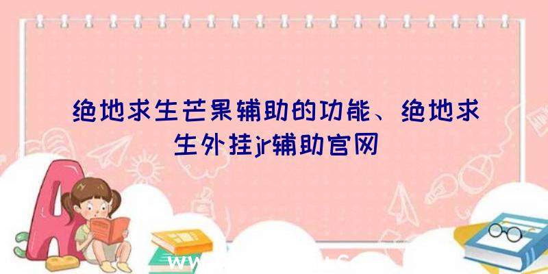 绝地求生芒果辅助的功能、绝地求生外挂jr辅助官网