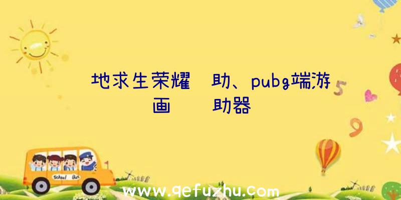 绝地求生荣耀辅助、pubg端游画质辅助器